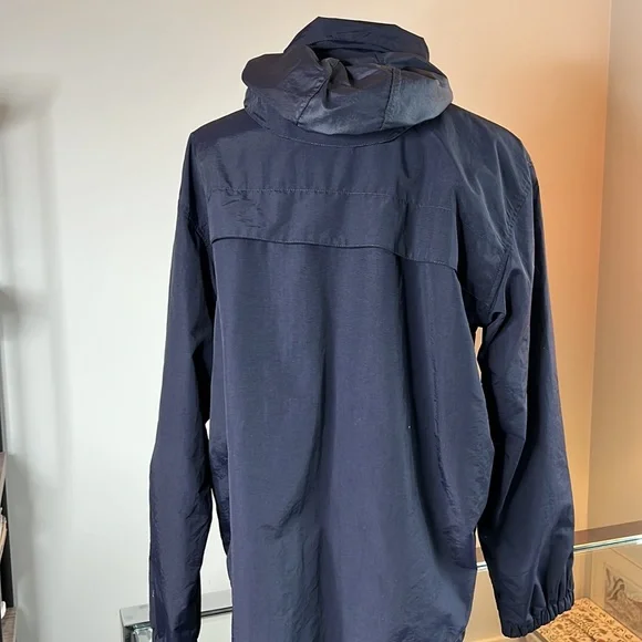 Lands’ End Men’s Navy Windbreaker retractable hood size XL - Picture 4 of 9